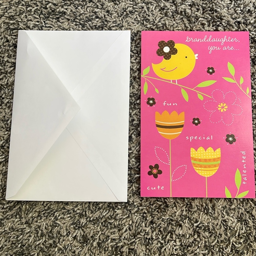 New Happy Easter card for Granddaughter holiday greeting card